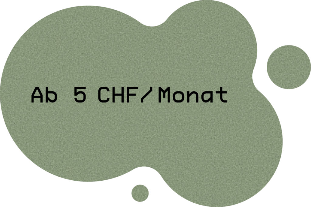 Visualisierung "Ab 5 CHF / Monat"